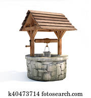 water well 3d illustration water well 3d illustration