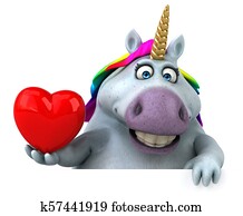 Fun unicorn - 3D Illustration Fun unicorn - 3D Illustration