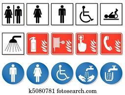 International communication signs. International communication signs.