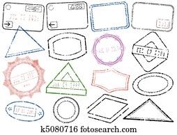 Passport or post stamp set. Passport or post stamp set.