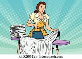 ה, מלון, עוזרת בית, גהץ, ברזלים, לבנים