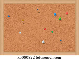 טופס, ראה לוח, עם, thumbtacks.