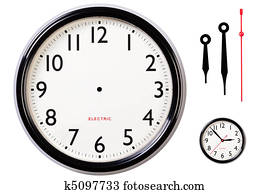 Blank clock face and hands