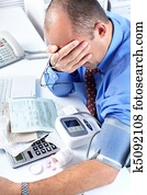 Businessman having stress