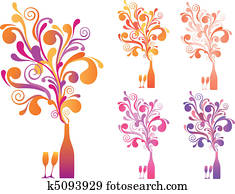 champagne bottle, vector champagne bottle, vector