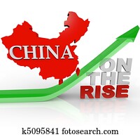 China on the Rise - Country Map on Arrow China on the Rise - Country Map on Arrow