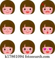 Facial expression of the girl