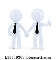 glad, businesspeople., isolated., innehåll, snabb bana