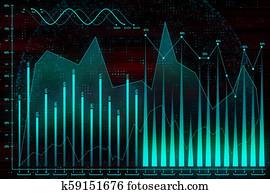 kerze- stock, schaubild, tabelle