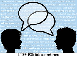 leute, talk, anteil, soziales, vernetzung, sprechblasen