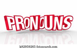 pronouns, palabra, género, non-binary, identidad, 3d, ilustración