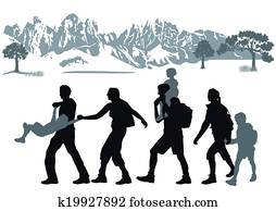wandern, mit, kindern wandern, mit, kindern