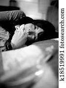 Woman shouting and crying in bed kidnapped