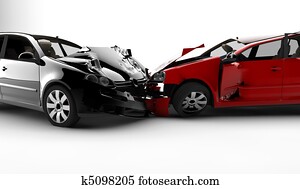 תאונה, עם, שני, מכוניות
