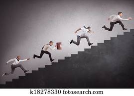 businesspeople, 登山階段