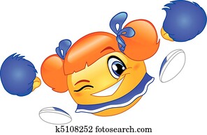 Cheerleader emoticon Cheerleader emoticon
