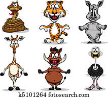 jogo, de, animais safari