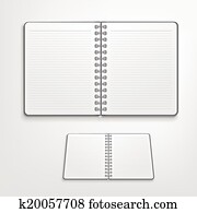 open lined notebook on white background open lined notebook on white background