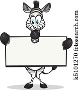 חמוד, zebra, להחזיק, חתום