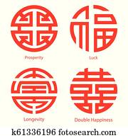 Chinese traditional symbols Chinese traditional symbols