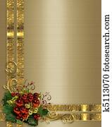 Christmas background gold ribbons Christmas background gold ribbons