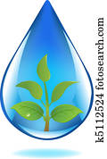 Drop Of Water With Sprout Drop Of Water With Sprout