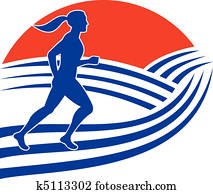 female marathon runner running female marathon runner running