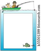 Gone Fishing graphic border design Gone Fishing graphic border design