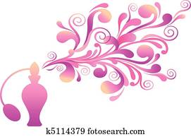 perfume bottle with floral scent perfume bottle with floral scent