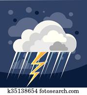 Severe Weather Storm Icon Severe Weather Storm Icon