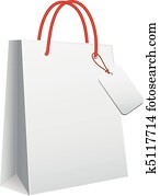 white shopping bag, vector white shopping bag, vector