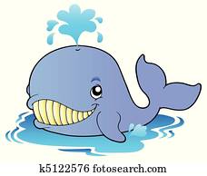 Big cartoon whale Big cartoon whale