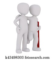 Broken leg Drawing | k4670663 | Fotosearch