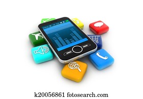Smart Phone with Apps; Smart Phone with Apps;
