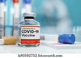 בקבוקון, של, covid-19, תרכיב, ב, a, חקור מעבדה