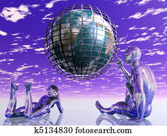 Aliens watching earth