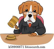 Dog Pet Legal Judge Illustration Dog Pet Legal Judge Illustration