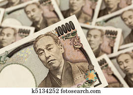 Japanese yen notes. Money from Japan Japanese yen notes. Money from Japan