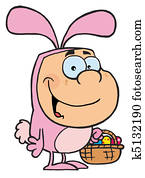 Download Man In An Easter Bunny Costume Clipart | k5132374 | Fotosearch