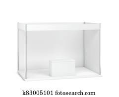 Trade show booth with counter mockup Trade show booth with counter mockup