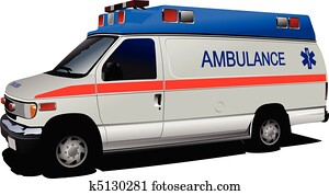 מודרני, אמבולנס, טנדר, מעל, white., *c*