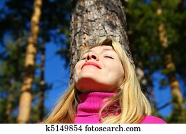 beauty woman breathes