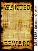 Blank Wanted Outlaw Poster