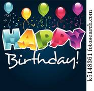 feliz aniversário, cartão