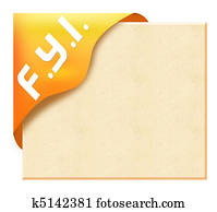 Golden corner ribbon with FYI 