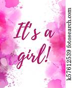 It's a girl watercolor background