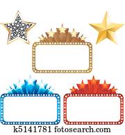 leer, industriedisplay, mit, sternen leer, industriedisplay, mit, sternen