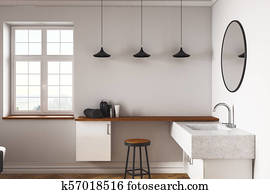 New concrete bathroom interior New concrete bathroom interior