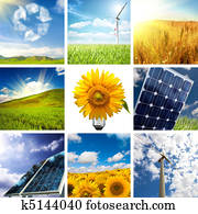 novo, energia, colagem