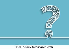 Question mark from gears Question mark from gears